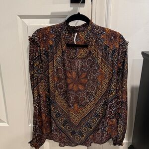 Free People Multicolor Patterned Blouse